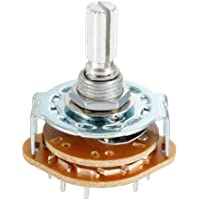 sourcing map Interruptor Rotativo 2P6T 2 Polo 6 Posición Que Se Puede Seleccionar Sola Baraja Canal De Banda Selector